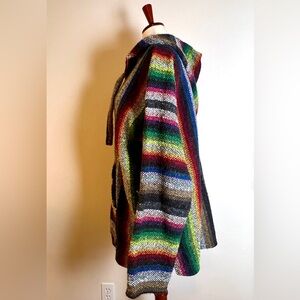 Mexican Southwest Surf Hoodie Cover Up vibrant colors black Men’s XL